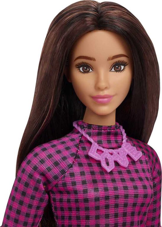 Barbie- Fashionistas- Poupée 188, robe, collier "Love"