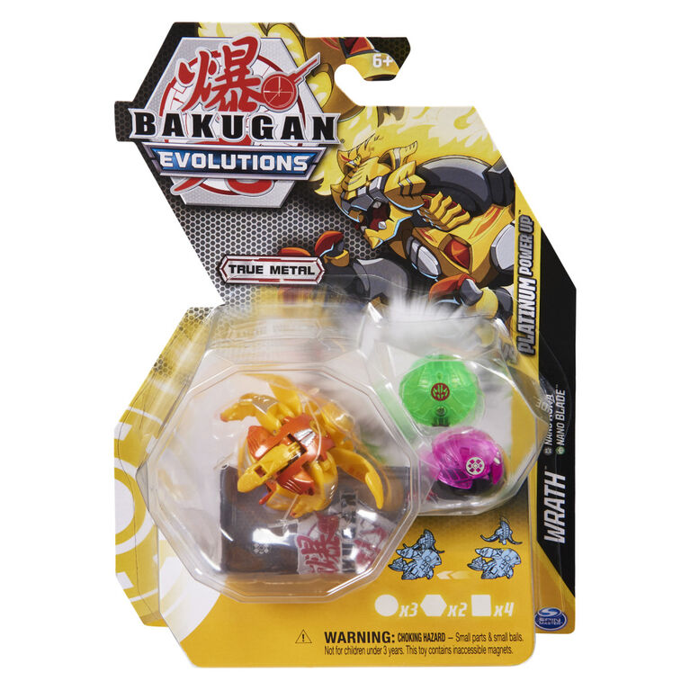 Bakugan Evolutions, Wrath with Nano Aura and Blade Platinum Power Up Pack