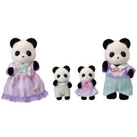 Calico Critters Pookie Panda Family, Set of 4 Collectible Doll Figures