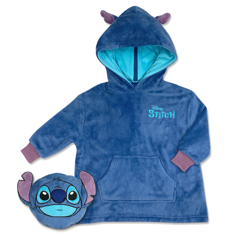 Disney Lilo & Stitch unisexe pyjama à capuchon convertible en oreiller - Taille 2/3