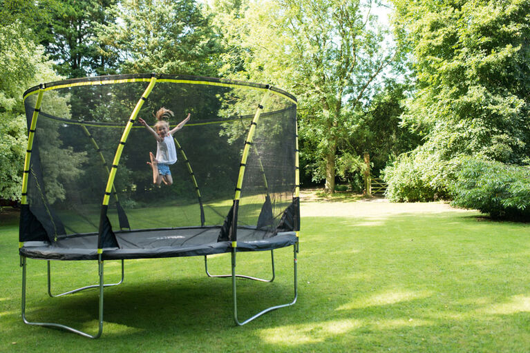 Plum 12ft Whirlwind Springsafe Trampoline and Enclosure