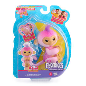 Fingerlings Interactive Baby Monkey, plus de 70 sons et réactions, le coeur s'allume, réagit au toucher