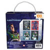 Disney Pixar Lightyear, Coffret de 4 puzzles de 100 pièces, nouveau film Toy Story Buzz, avec boîte cadeau portable à poignée en corde