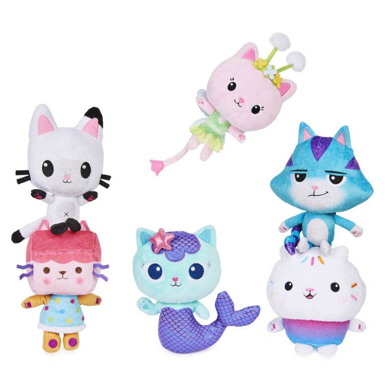 DreamWorks, Gabby's Dollhouse, Peluche Purr-ific Plush Cakey Cat de 17,8 cm