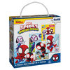 Marvel, 4 Jigsaw Puzzle Bundle 48-Piece Spidey and his Amazing Friends with Portable Rope Gift Box, for Kids Ages 4 and up