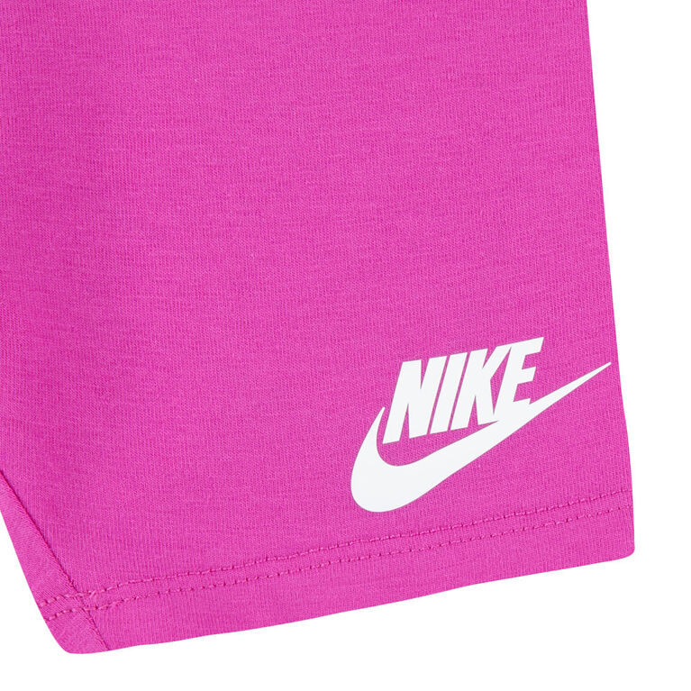 Nike Boxy Tee and Bike Shorts Set - Fuchsia