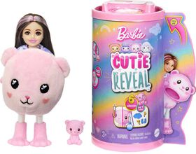 Barbie Cutie Reveal Cozy Cute Tees Series Chelsea Doll and Accessories, Plush Teddy Bear