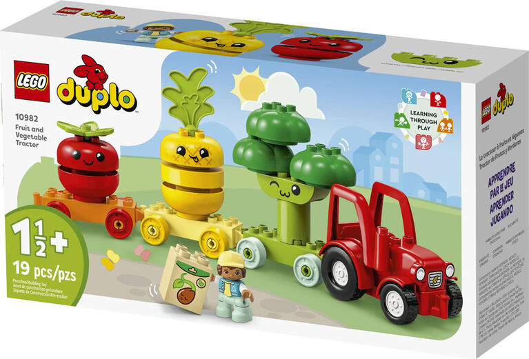 LEGO DUPLO My First Fruit and Vegetable Tractor 10982 Building Toy Set (19 Pieces)