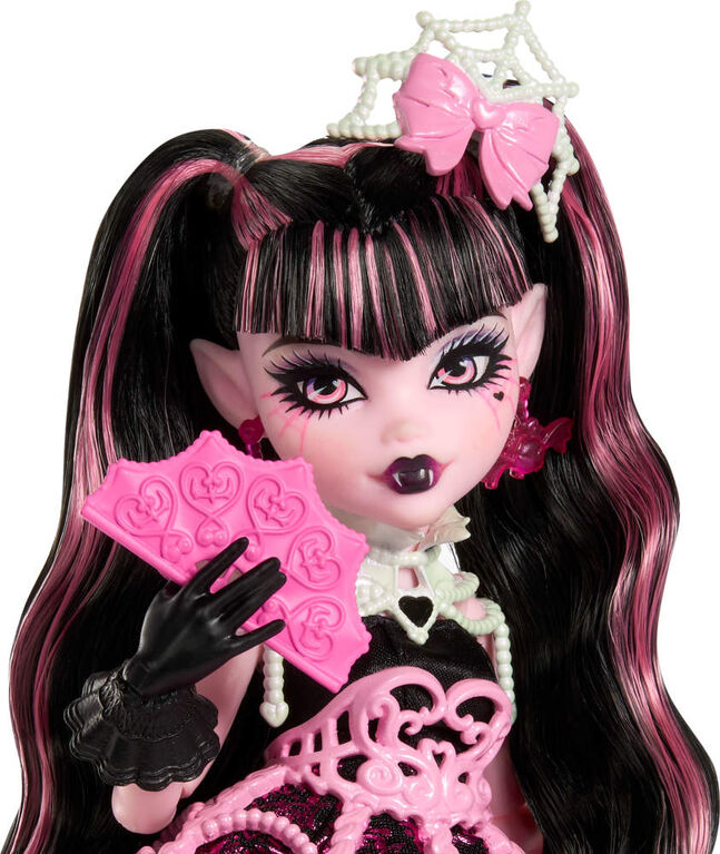 Monster High Scary Sweet Birthday Draculaura Doll in Party Dress with Balloon & Gift