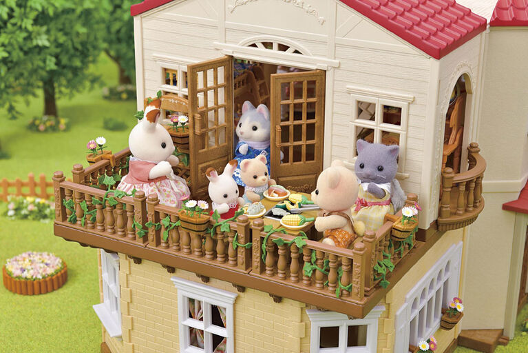 Calico Critters Red Roof Country Home, Dollhouse Playset with Figures, Furniture and Accessories