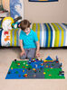 Strictly Briks - Flat Bottom Baseplates - 10" x 10" - 32 x 32 pegs - 8 Baseplates - Blue, Gray, Green, Sand