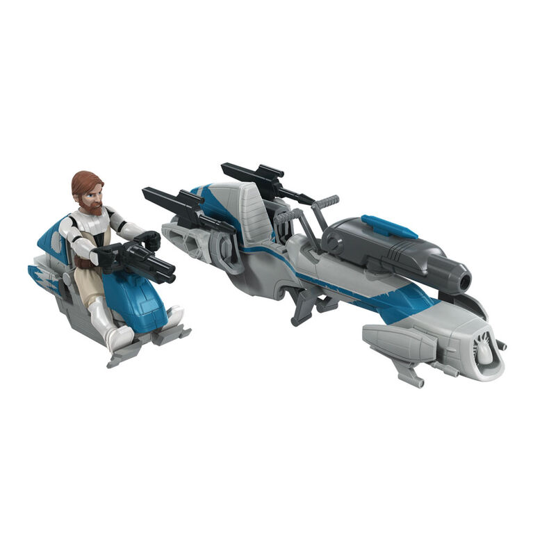 Star Wars Mission Fleet Expedition Class Obi-Wan Kenobi Jedi Speeder Chase 2.5-Inch-Scale Figure and Vehicle