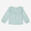 Rococo Long Sleeve Ruffle Top Blue