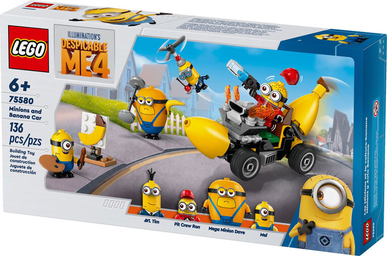 Jouet LEGO Détestable moi 4 Les Minions et la voiture-banane 75580