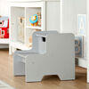 Wooden Step Stool- Grey