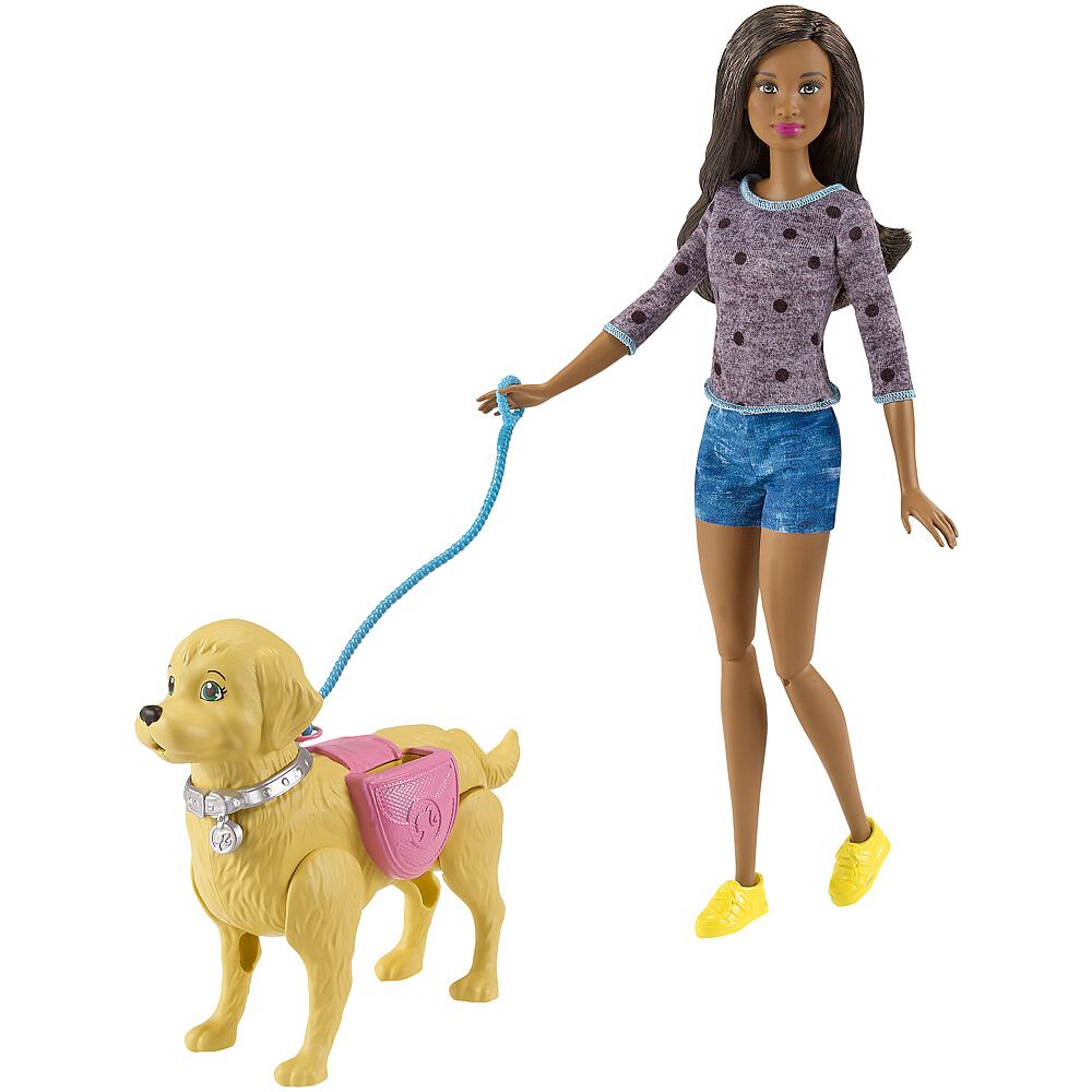 barbie avec chien et chiot
