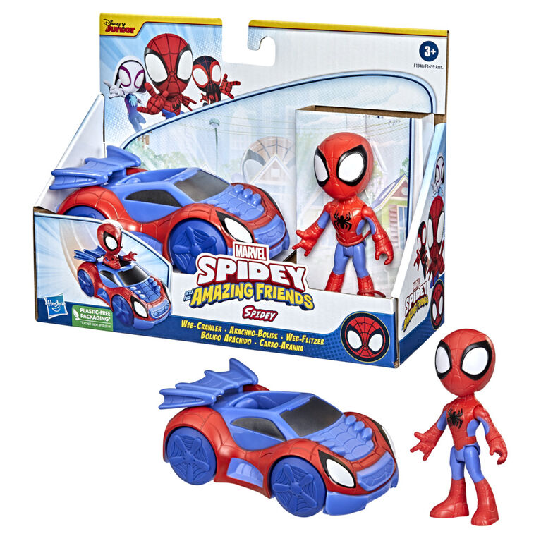 Figurine Spidey avec Arachno-bolide - MARVEL - pour enfants à partir de 3  ans