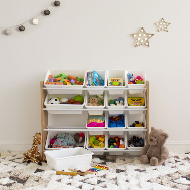 Toy Organizer with 16 Bins, Natural