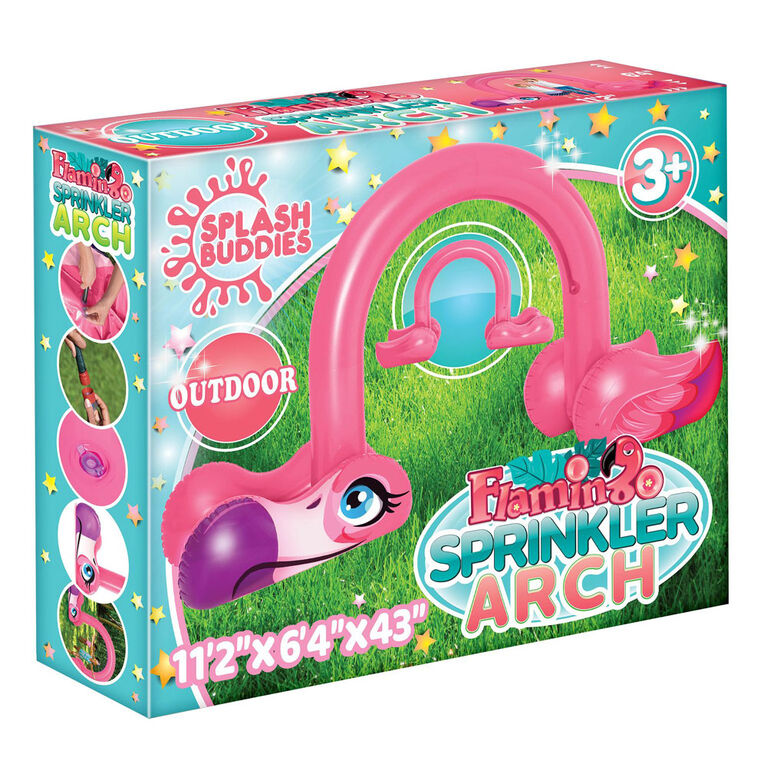 Splash Buddies - Arche d'arrosage gonflable Flamingo pour enfants
