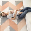 Skip Hop - Tuiles en mousse Playspot Geo - gris et pêche