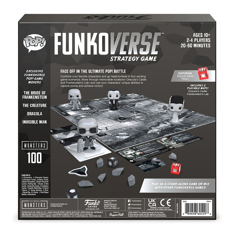 Funko Games Funkoverse: Universal Monsters 100 4-Pack Board Game - English Edition