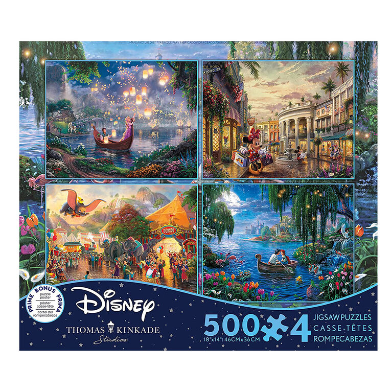 Ceaco Thomas Kinkade: Disney 4 In 1 Multipack Jigsaw Puzzle