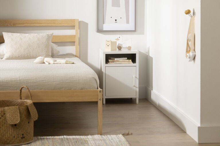 Sweedi Metal 1-Door Nightstand White