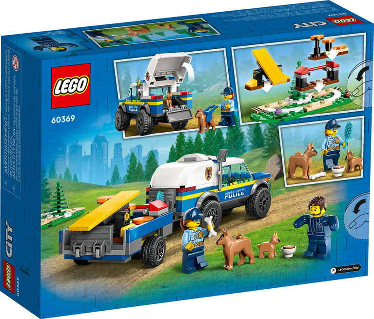 LEGO City Le dressage mobile des chiens policiers 60369 Ensemble de jeu de construction (197 pièces)