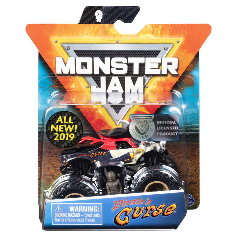 Monster Jam, Official Pirate's Curse Monster Truck, Die-Cast Vehicle, Crazy Creatures Series, 1:64 Scale