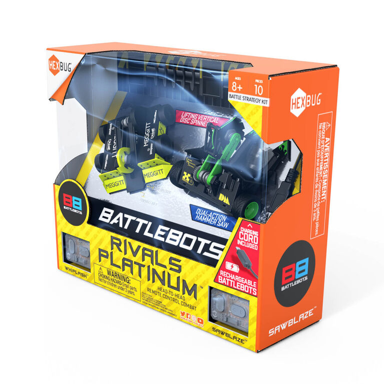 HEXBUG, BattleBots Rivals Platinum (Whiplash et Sawblaze), Robots