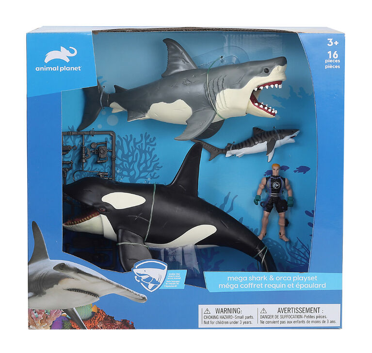 Animal Planet - Mega Shark and Orca Playset - R Exclusive