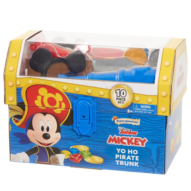 Malle de Pirate Disney Junior Mickey Mouse Funhouse Yo-Ho, Déguisement et  Jeu en Faisant Semblant