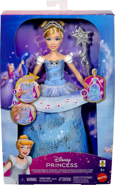 Disney Princess Enchanted Ballgown Cinderella Fashion Doll with Lights & Sounds, Inspired by Movie
