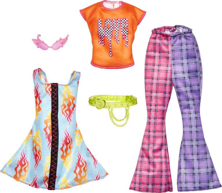 Barbie Clothes, Rocker-Themed Fashion and Accessory 2-Pack for Barbie Dolls