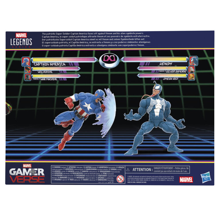 Marvel Legends Series Gamerverse Captain America vs Venom Action Figure Collectibles Marvel Legends Series Gamerverse Captain America vs Venom Action Figure Collectibles