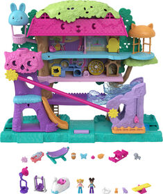 Polly Pocket Pollyville Pet Adventure Treehouse Playset