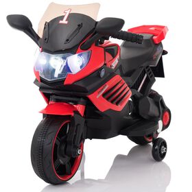 Voltz Toys Kids Motorcycle avec roue d'entraînement, rouge