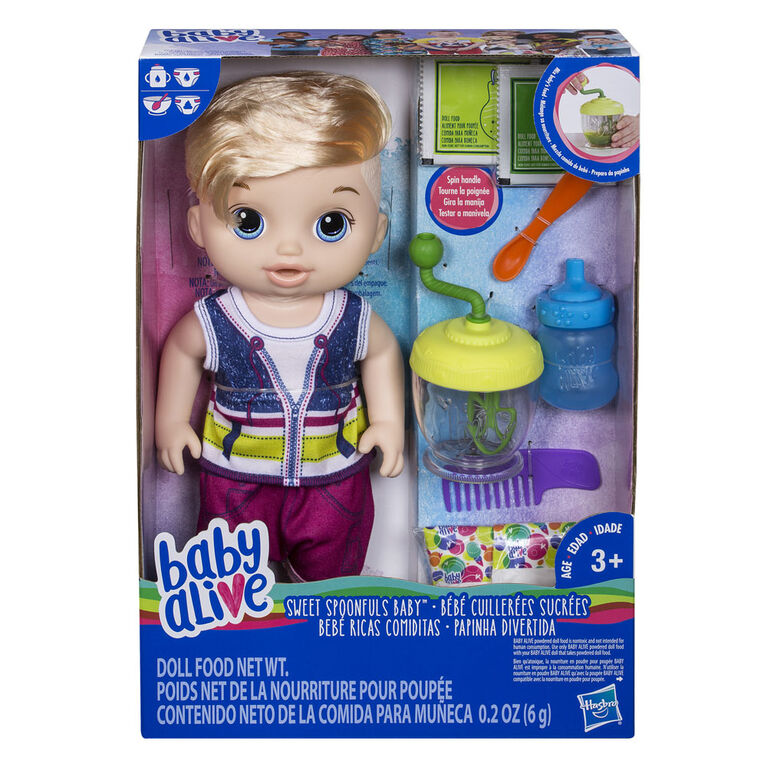 Baby Alive Sweet Spoonfuls Blonde Baby Doll Boy