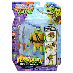 Tales of Teenage Mutant Ninja Turtles: Mutations Deluxe Leonardo Pet to Ninja Figure