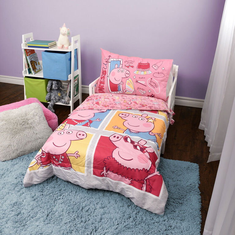 Peppa Pig 2-Piece Toddler Bedding Set including Comforter and Pillowcase