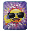 Emoji Plush Throw 50" x 60" Don't Give Up