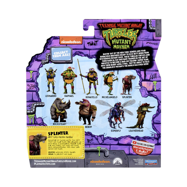 Teenage Mutant Ninja Turtles: Mutant Mayhem Splinter Basic Action Figure