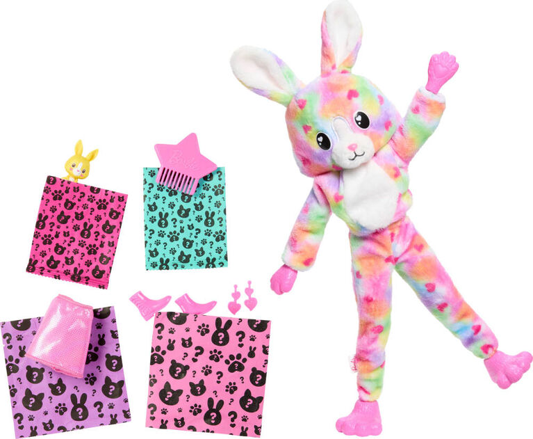 Barbie Cutie Reveal Bunny Doll & Accessories, Color Dream Series with 10 Surprises