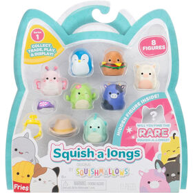 Squishmallows Squish-a-longs Pack de 8 - les styles peuvent varier