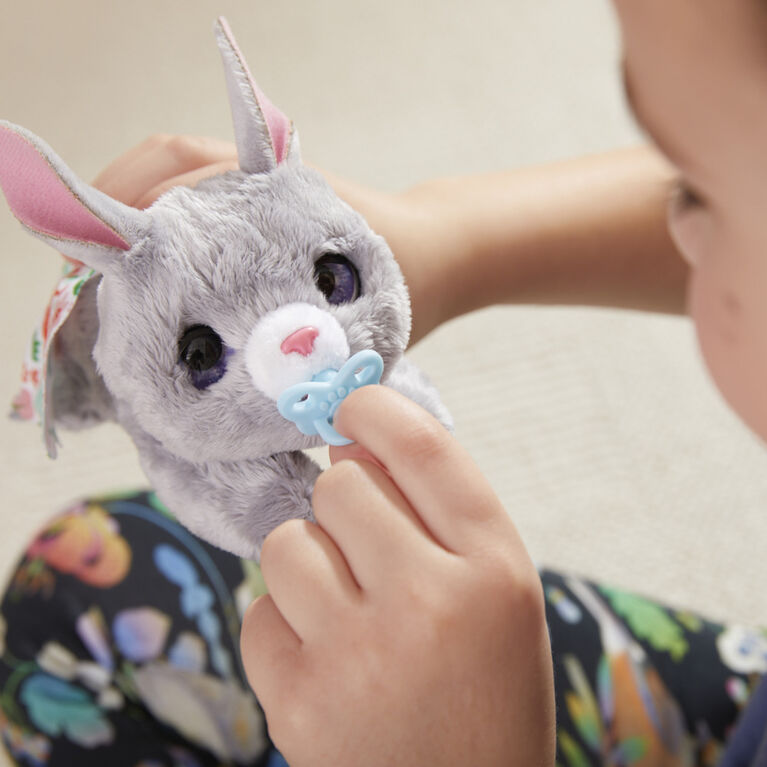 furReal Newborns Bunny Interactive Animatronic Plush Toy: Electronic Pet with Sound Effects, Closing Eyes,Ages 4 and up