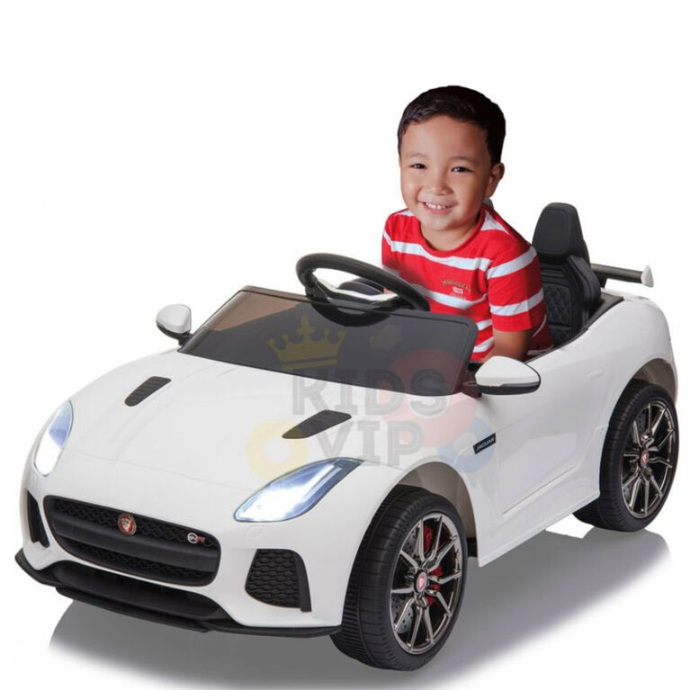 KidsVip 12V Kids & Toddlers Jaguar F Type Ride On Car w/Remote Control - White