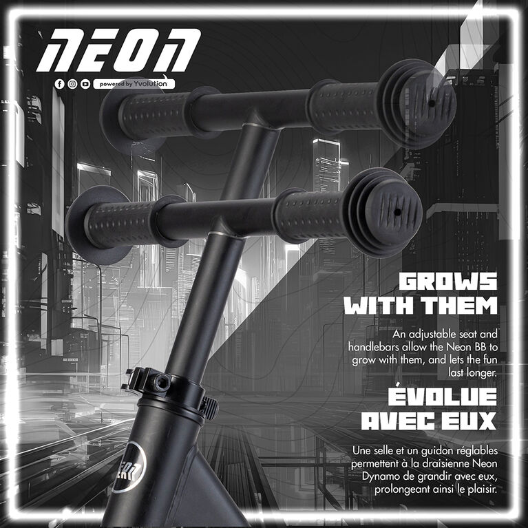 Yvolution Neon Dynamo Balance Bike - Black