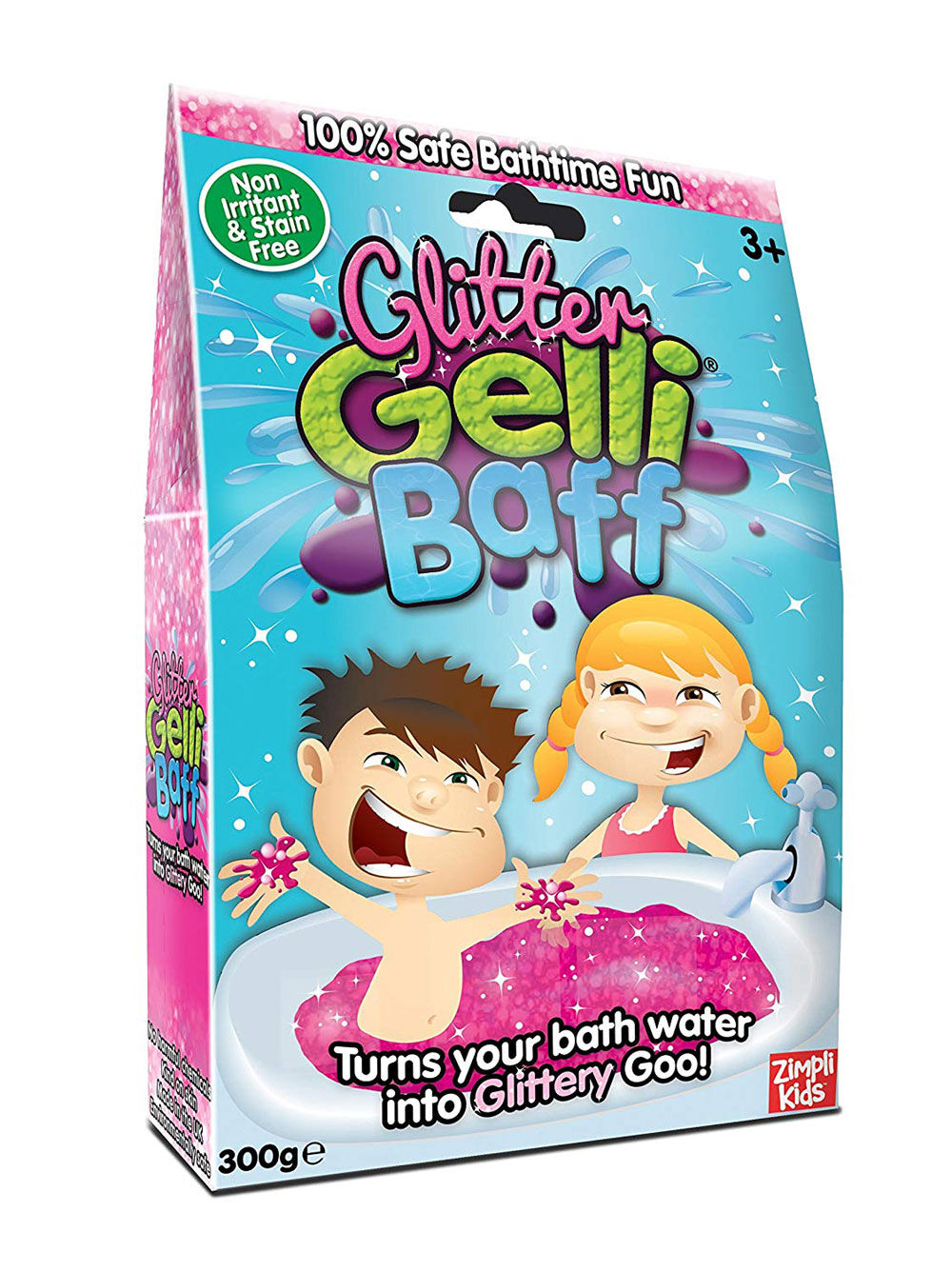 Pack Mega Baff pour Jouer à l'heure du Bain Zimpli Kids 1000 g biodégradable Convient aux Enfants à partir de 3 Ans Comprend 4 x Gelli Baff 2 x Slime Baff & 6 x Crackle Baff 