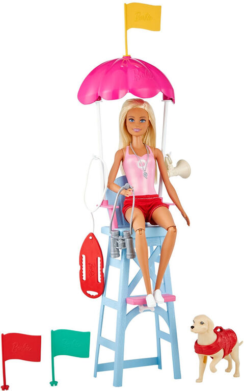 Coffret de jeu ​Barbie Maître-nageuse, poupée blonde de 30,40 cm (12 po)
