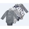 Koala Baby 4-Pack Bodysuits - Grey, Preemie